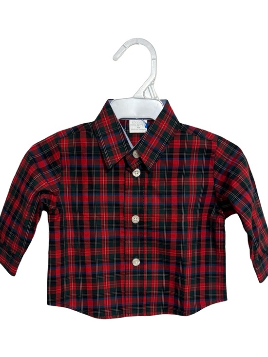 Edgehill Collection Other - NWT Edgehill Collection Red & Green Plaid Tartan Button Down Shirt Boys Size 3M